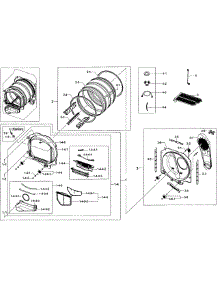 Drum Assy parts for Samsung Dryer DV50F9A6EVW/A2-0000 / from AppliancePartsPros.com