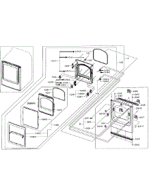 Front / Door Assy parts for Samsung Dryer DV50F9A6EVW/A2-0000 / from AppliancePartsPros.com
