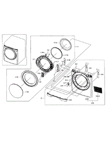 Front / Door Assy parts for Samsung Dryer DV457GVGSWR/AA-0002 / from AppliancePartsPros.com