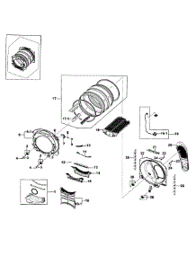 Drum Assy parts for Samsung Dryer DV395ETPAWR/A1-0000 / from AppliancePartsPros.com