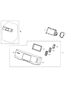 Control Panel parts for Samsung Dryer DV457GVGSWR/AA-0000 / from AppliancePartsPros.com