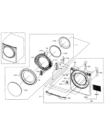 Front / Door Assy parts for Samsung Dryer DV457GVGSWR/AA-0000 / from AppliancePartsPros.com