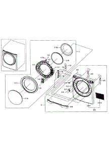 Front / Door Assy parts for Samsung Dryer DV455GVGSWR/AA-0002 / from AppliancePartsPros.com