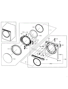 Front / Door Assy parts for Samsung Dryer DV405ETPASU/AA-0000 / from AppliancePartsPros.com
