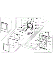 Front / Door Assy parts for Samsung Dryer DV456GWHDSU/AA-0000 / from AppliancePartsPros.com