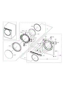 Front & Door parts for Samsung Dryer DV405GTPASU/AA-0000 / from AppliancePartsPros.com