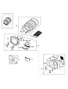 Drum parts for Samsung Dryer DV330AEB/XAA-0003 / from AppliancePartsPros.com