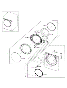 Frame Front & Door parts for Samsung Dryer DV330AEB/XAA-0003 / from AppliancePartsPros.com