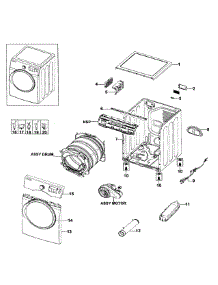 Main Assy parts for Samsung Dryer DV330AEB/XAA-0003 / from AppliancePartsPros.com