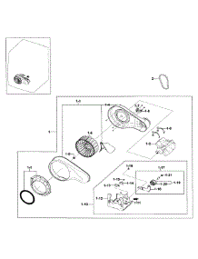 Motor Duct parts for Samsung Dryer DV330AEB/XAA-0003 / from AppliancePartsPros.com