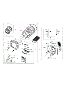Drum Assy parts for Samsung Dryer DV457EVGSGR/AA-0000 / from AppliancePartsPros.com