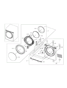 Frame Front & Door parts for Samsung Dryer DV457EVGSGR/AA-0000 / from AppliancePartsPros.com