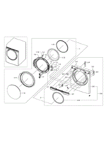 Frame Front & Door parts for Samsung Dryer DV405GTPAWR/AA-0002 / from AppliancePartsPros.com