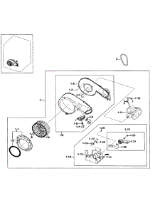 Motor Duct parts for Samsung Dryer DV409AER/XAA-0002 / from AppliancePartsPros.com