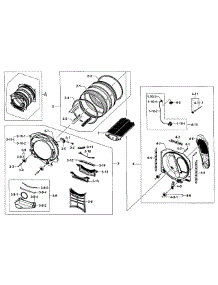 Drum parts for Samsung Dryer DV457EVGSWR/AA-0000 / from AppliancePartsPros.com
