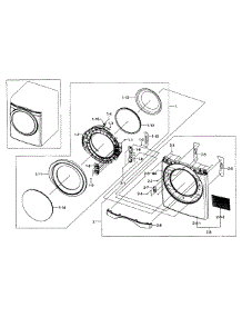 Frame Front & Door parts for Samsung Dryer DV457GVGSGR/AA-0000 / from AppliancePartsPros.com