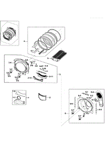 Drum Assy parts for Samsung Dryer DV330AEB/XAA-0000 / from AppliancePartsPros.com