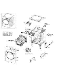 Main Assy parts for Samsung Dryer DV330AEB/XAA-0000 / from AppliancePartsPros.com