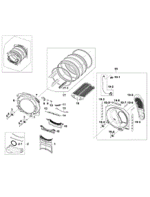 Drum Assy parts for Samsung Dryer DV520AGP/XAA-0000 from AppliancePartsPros.com