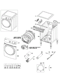 Main Assy parts for Samsung Dryer DV520AGP/XAA-0000 from AppliancePartsPros.com