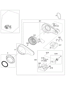 Motor Duct parts for Samsung Dryer DV520AGP/XAA-0000 from AppliancePartsPros.com