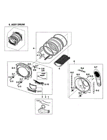 Drum Assy parts for Samsung Dryer DV218AEW/XAA-0001 / from AppliancePartsPros.com