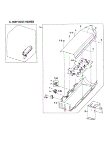 Duct Heater parts for Samsung Dryer DV218AEW/XAA-0001 / from AppliancePartsPros.com