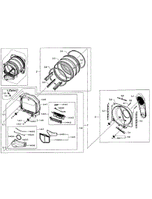 Drum Assy parts for Samsung Dryer DV422GWHDWR/AA-0000 / from AppliancePartsPros.com