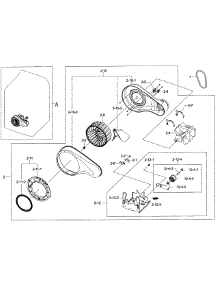 Motor Duct parts for Samsung Dryer DV422GWHDWR/AA-0000 / from AppliancePartsPros.com