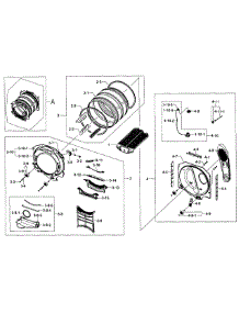 Drum Assy parts for Samsung Dryer DV455GVGSWR/AA-0000 / from AppliancePartsPros.com