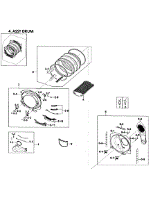 Drum Assy parts for Samsung Dryer DV219AGW/XAA-0001 / from AppliancePartsPros.com