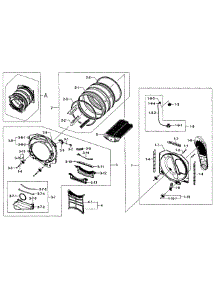 Drum Assy parts for Samsung Dryer DV405ETPAWR/AA-0000 / from AppliancePartsPros.com