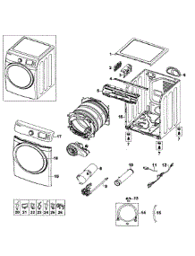 Main Assy parts for Samsung Dryer DV520AGP/XAA-0001 / from AppliancePartsPros.com