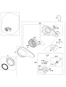 Motor Assy parts for Samsung Dryer DV520AGP/XAA-0001 / from AppliancePartsPros.com