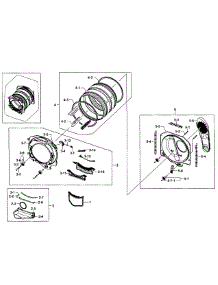 Drum Assy parts for Samsung Dryer DV363EWBEUF/A1-0000 / from AppliancePartsPros.com
