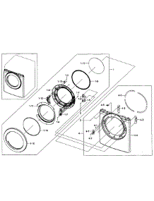 Front / Door Assy parts for Samsung Dryer DV363EWBEUF/A1-0000 / from AppliancePartsPros.com