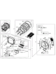 Drum Assy parts for Samsung Dryer DV476ETHASU/A1-0000 / from AppliancePartsPros.com