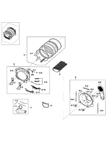 Drum Assy parts for Samsung Dryer DV328AEW/XAA-0001 / from AppliancePartsPros.com