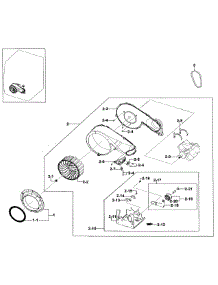 Motor Assy parts for Samsung Dryer DV328AEW/XAA-0001 / from AppliancePartsPros.com