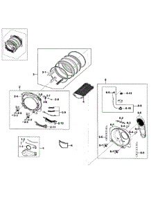 Drum Assy parts for Samsung Dryer DV409AER/XAA-0001 / from AppliancePartsPros.com