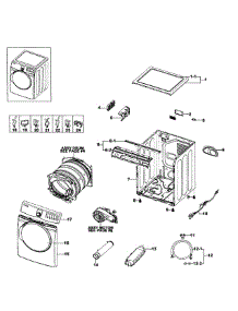 Main Assy parts for Samsung Dryer DV409AER/XAA-0001 / from AppliancePartsPros.com