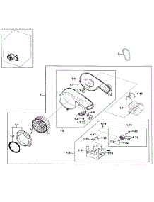 Motor Assy parts for Samsung Dryer DV409AER/XAA-0001 / from AppliancePartsPros.com