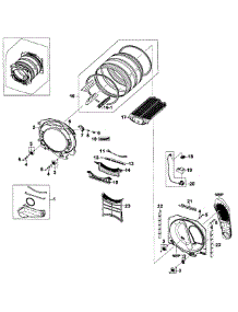 Drum Assy parts for Samsung Dryer DV520AEP/XAA-0002 / from AppliancePartsPros.com
