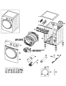 Main Assy parts for Samsung Dryer DV520AGP/XAA-0004 / from AppliancePartsPros.com