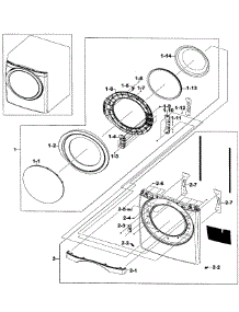 Front / Door Assy parts for Samsung Dryer DV520AEP/XAA-0000 / from AppliancePartsPros.com
