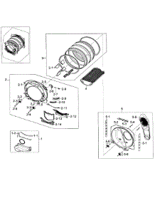 Drum Assy parts for Samsung Dryer DV448AGE/XAA-0001 / from AppliancePartsPros.com