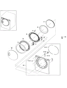 Front / Door Assy parts for Samsung Dryer DV219AEW/XAA-0001 / from AppliancePartsPros.com