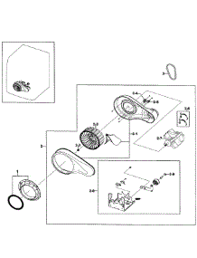 Motor Assy parts for Samsung Dryer DV511AGW/XAA-0001 / from AppliancePartsPros.com