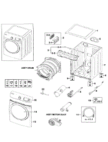 Main Assy parts for Samsung Dryer DV511AGW/XAA-0002 / from AppliancePartsPros.com
