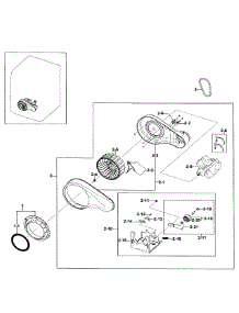 Motor Assy parts for Samsung Dryer DV511AGW/XAA-0002 / from AppliancePartsPros.com